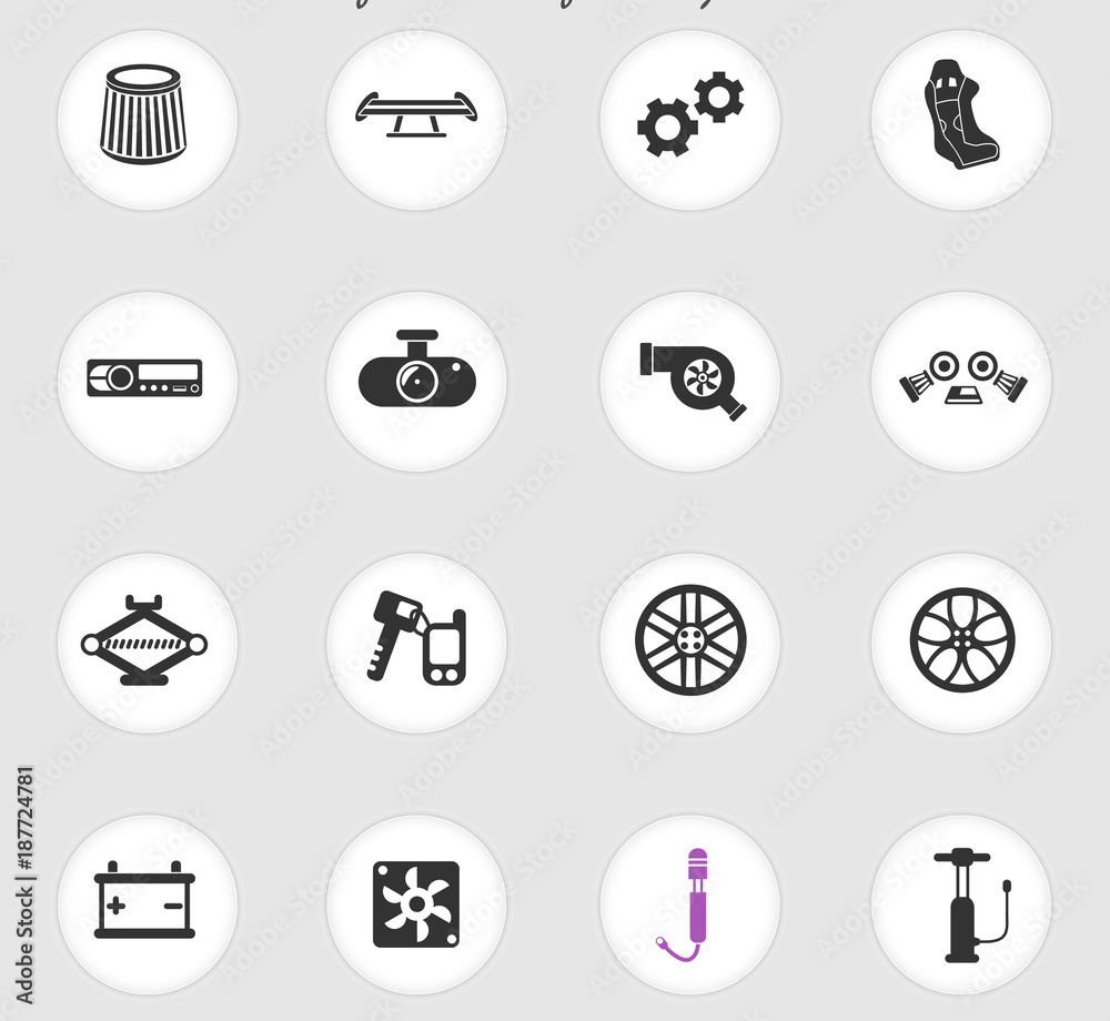 car shop icon set car shop icon set
