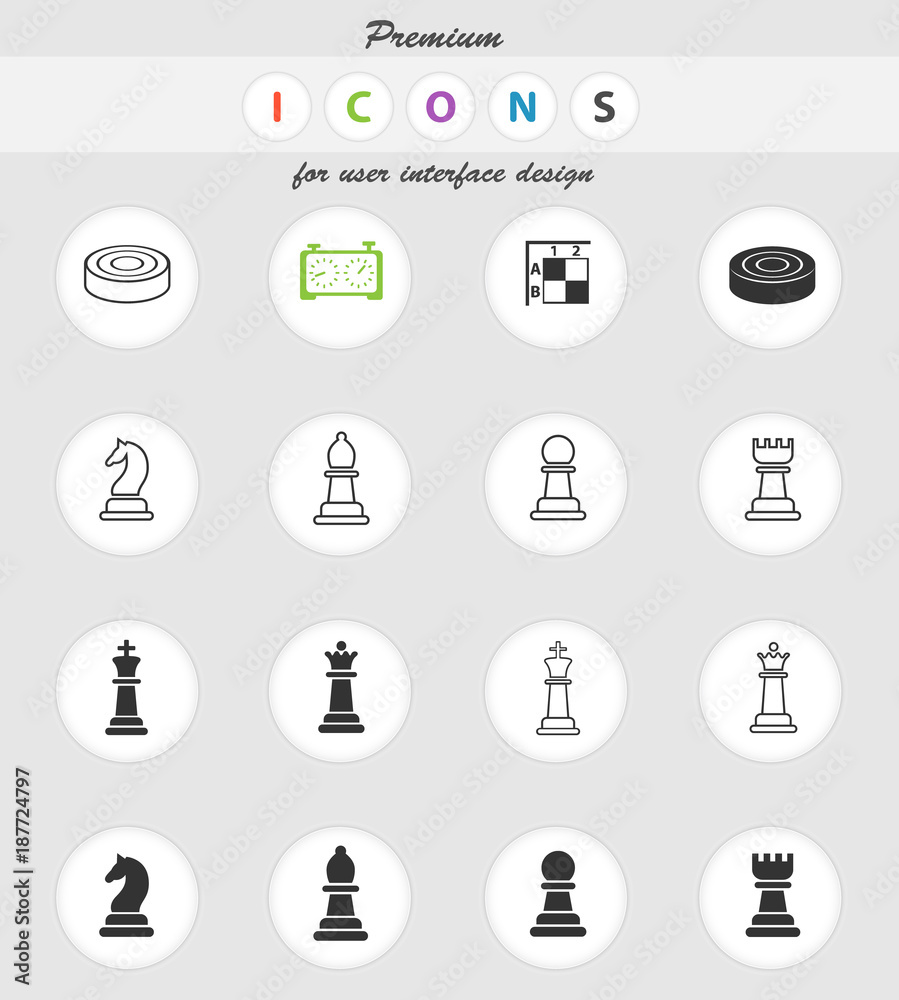 chess icon set chess icon set