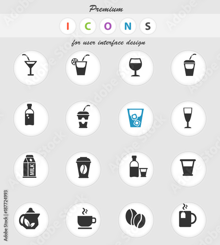 drinks icon set