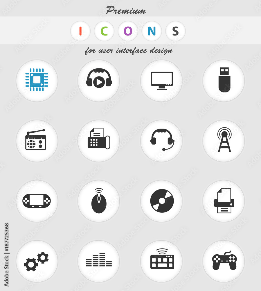 hi tech icon set hi tech icon set