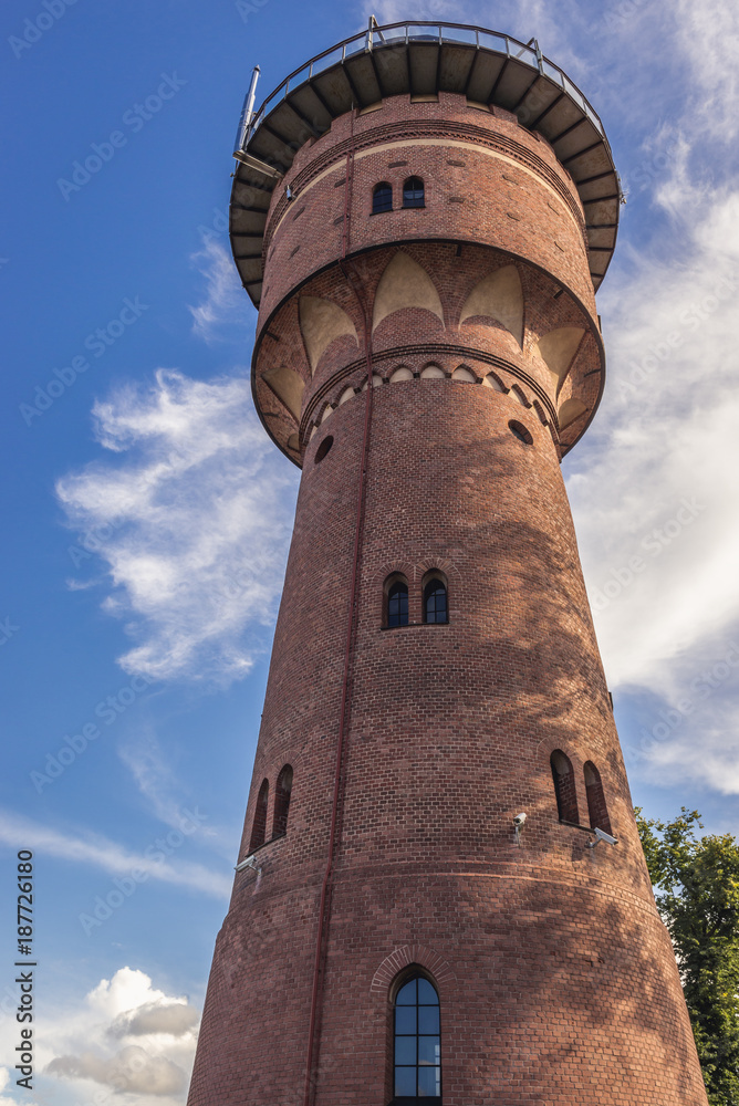 Water tower open for tourists in Gizycko town, Masuria region of Poland Water tower open for tourists in Gizycko town, Masuria region of Poland