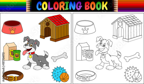 Coloring book dog