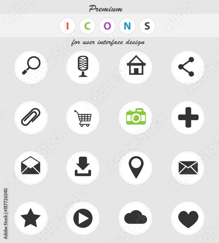 user interface icon set