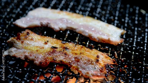 Grilled pork belly korean barbecue