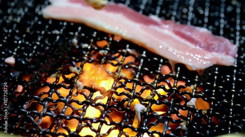 Grilled pork belly korean barbecue