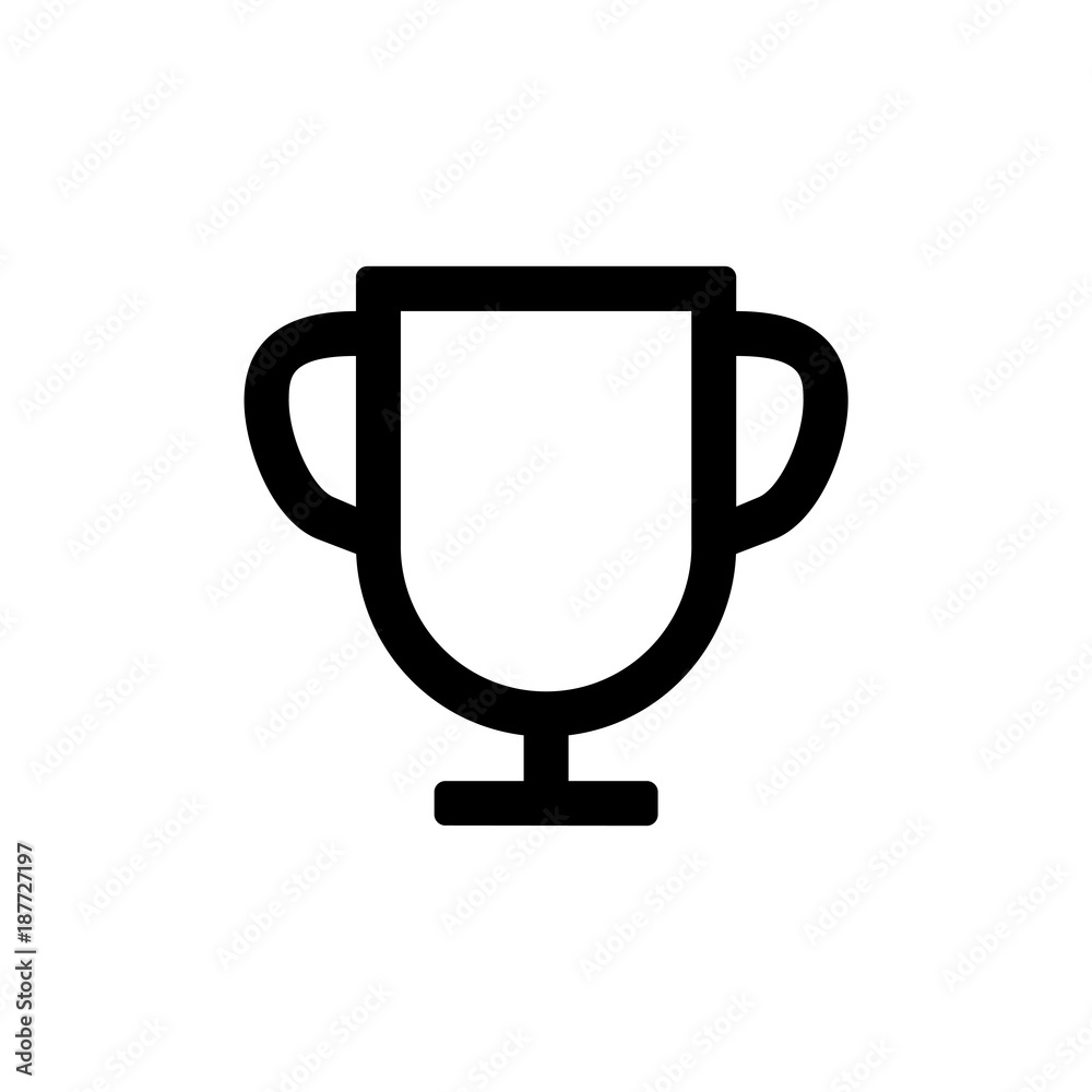 Trophy icon for simple flat style ui design