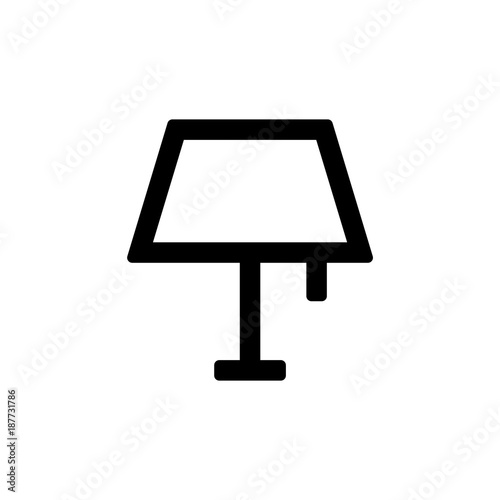 Lamp icon for simple flat style ui design