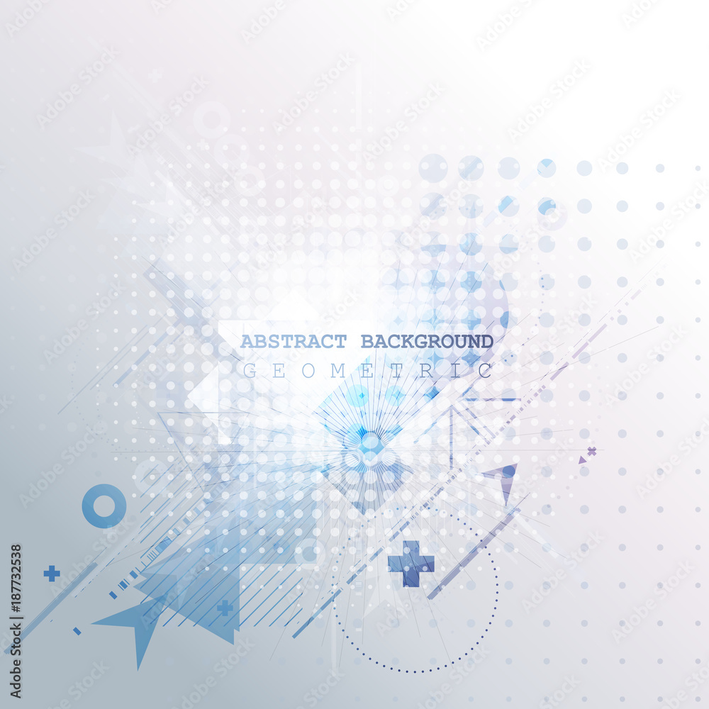 Obraz premium Abstract background with colorful geometric elements. Technology design.