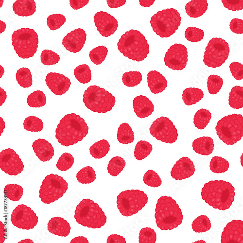 pattern with cute raspberry
