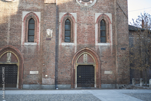 Milan, Italy - December 17, 2017 : View of 'Santa Maria Incoronata' church photo