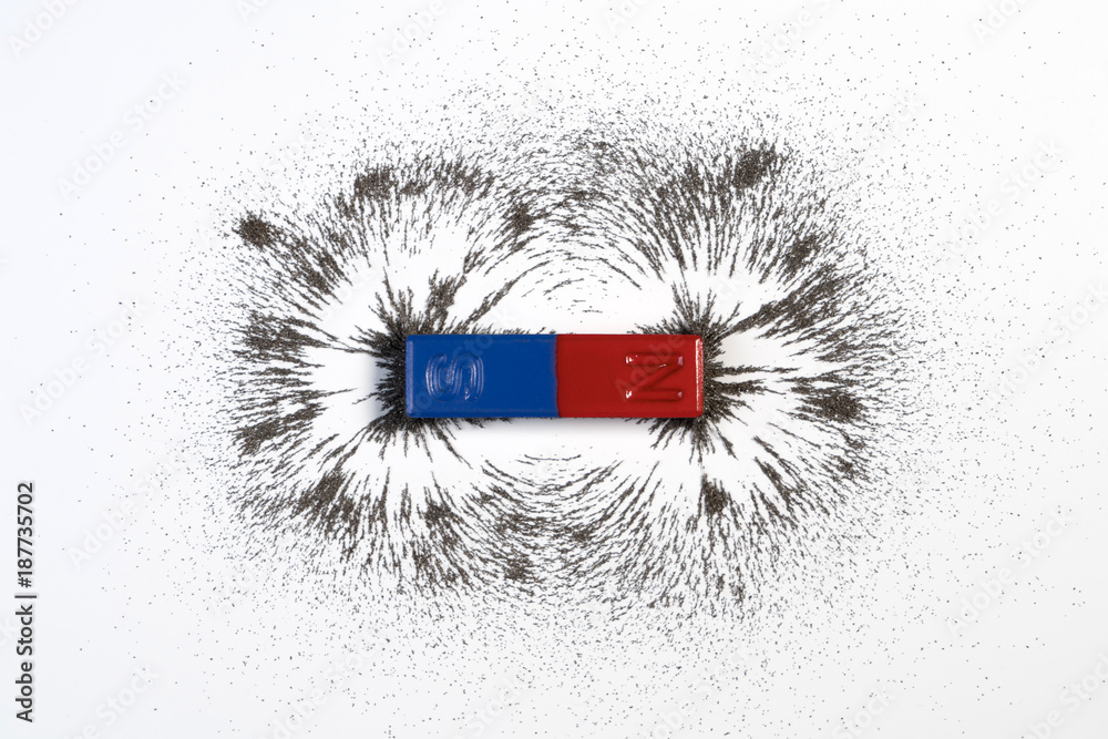 Red and Blue Bar Magnet or Physics Magnetic with Iron Powder Mag Stock  Image - Image of class, induction: 107508047