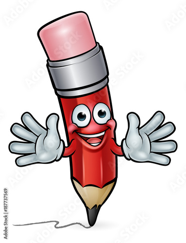 Cartoon Pencil Character