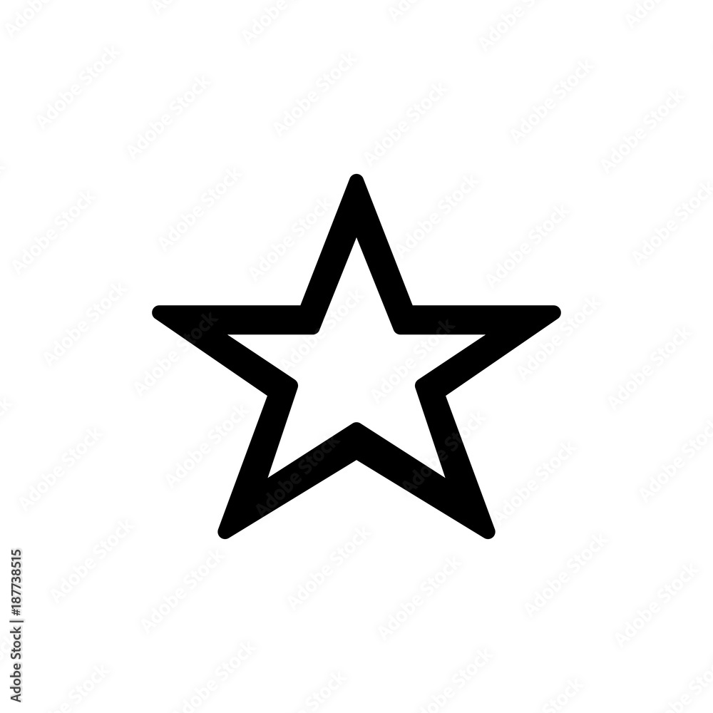 Star icon for simple flat style ui design Star icon for simple flat style ui design
