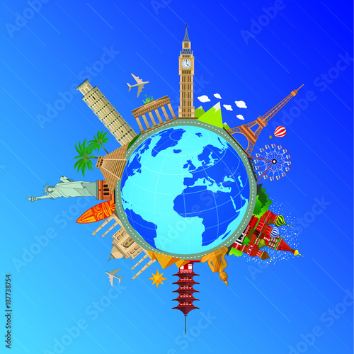 Around the world landscapes travel and tourism