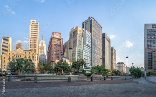 Downtown Sao Paulo skyline with old Banespa (Altino Arantes) and Martinelli Buildings - Sao Paulo, Brazil photo