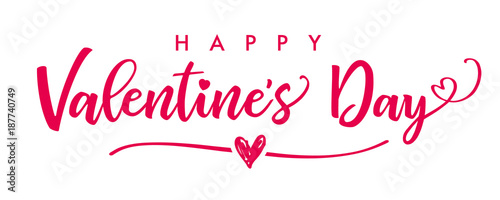 Fényképezés Lettering Happy Valentines Day banner
