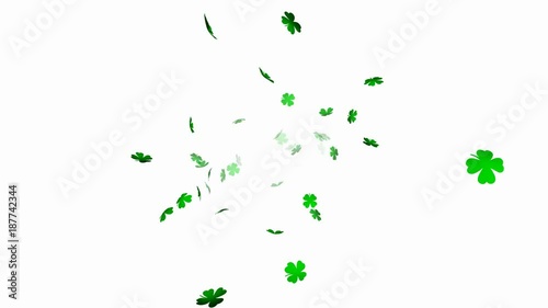 Four leaf clover - seamless looping, alpha channels and 4K