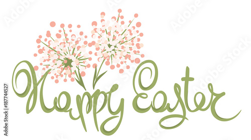 Happy Easter / Hand Drawn Easter Greeting Card Template
