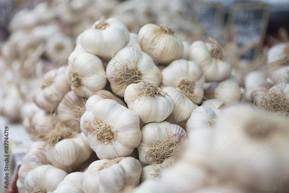 Wochenmarkt, Markt, Knoblauch, Gemüse Wochenmarkt, Markt, Knoblauch, Gemüse