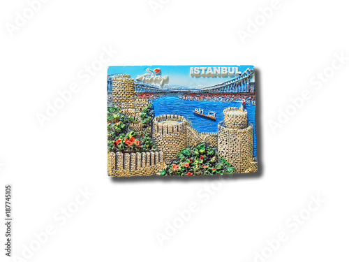 Canvas Print Istanbul (Turkey) souvenir refrigerator magnet isolated on white background