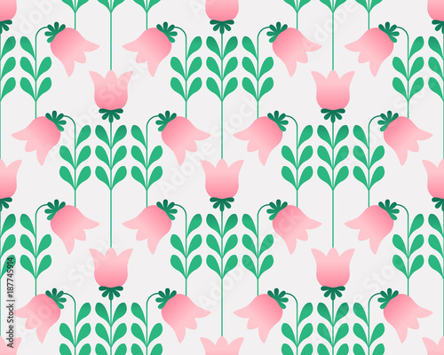 Fototapeta Naklejka Na Ścianę i Meble -  seamless pattern with tulips
