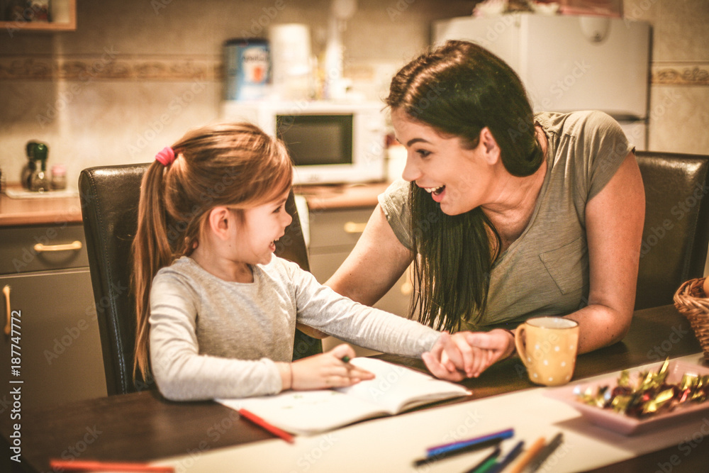 Mother and daughter spending time together. Mother and daughter spending time together.