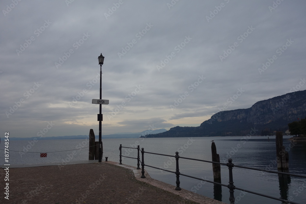 Dock on Lake Garda in Italy