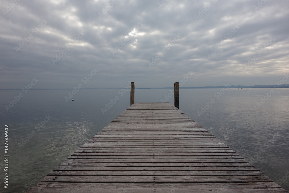 dock at Lake Garda, Italy