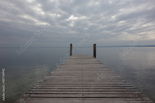 dock at Lake Garda, Italy