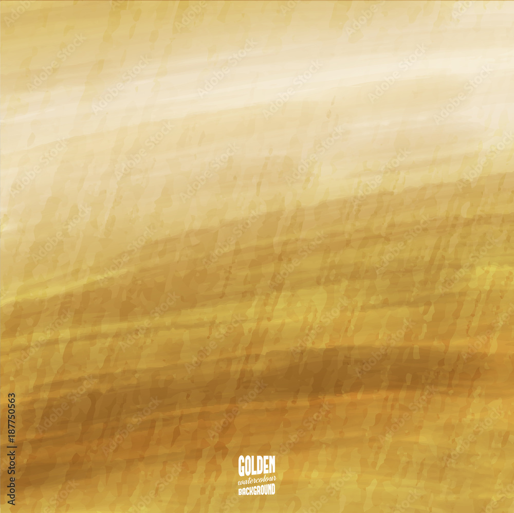 Golden watercolor brushed gradient texture.