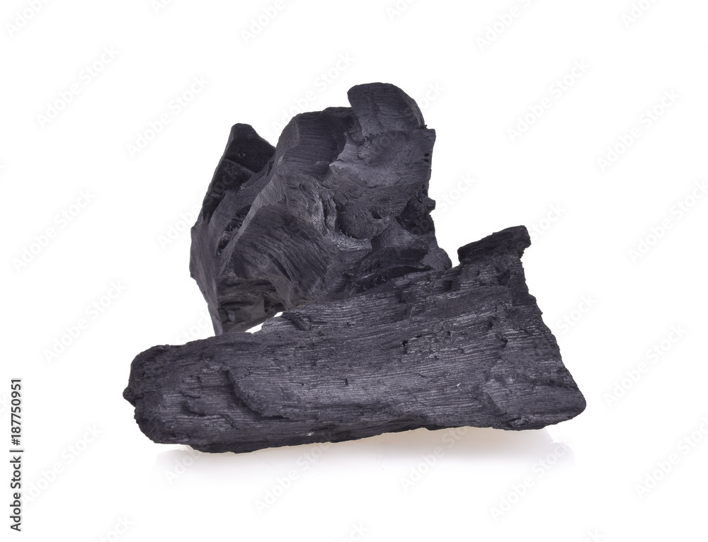 Obraz premium charcoal isolated on white background