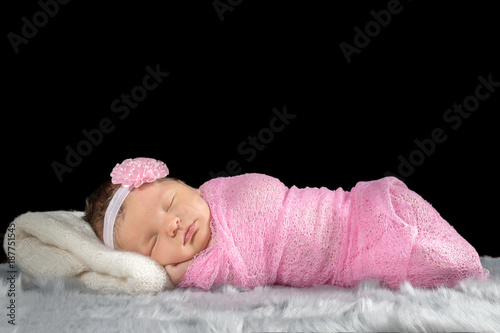 Portrait of a newborn girl