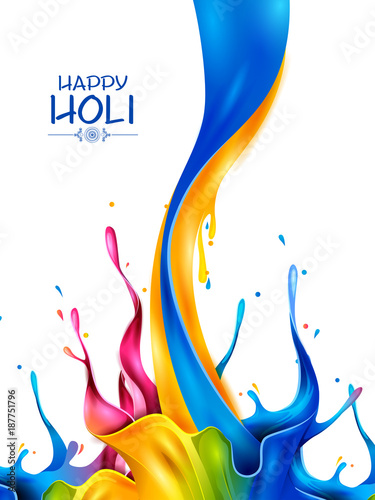 Colorful splash for Holi background