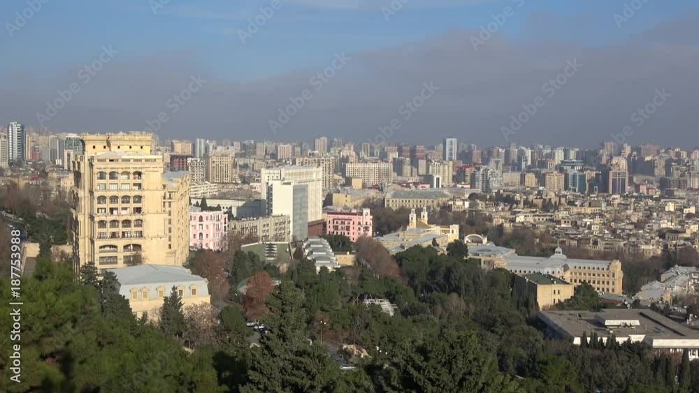Panorama of modern Baku, sunny december day. Azerbaijan Panorama of modern Baku, sunny december day. Azerbaijan