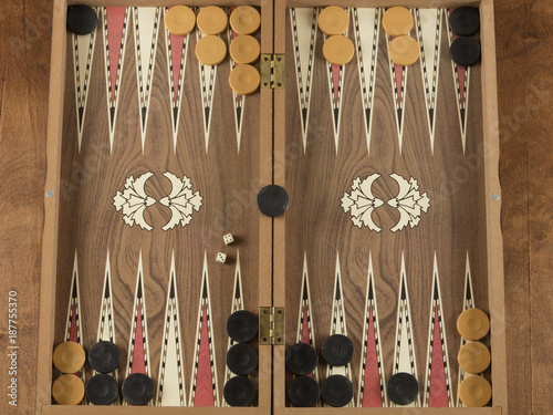 backgammon game with two dice