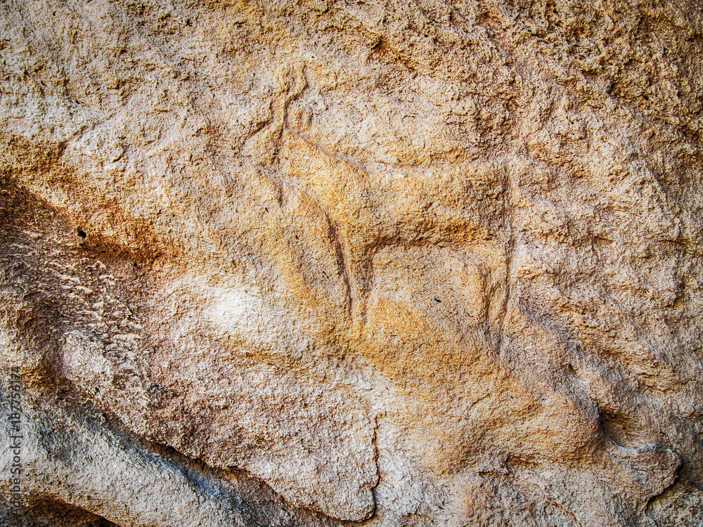 Real petroglyphs in the Gobustan National Park, Azerbaijan Real petroglyphs in the Gobustan National Park, Azerbaijan