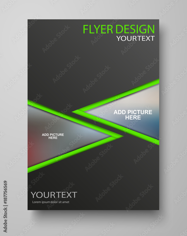 Fototapeta premium Abstract brochure design. Flyer design business vector template. Eps 10