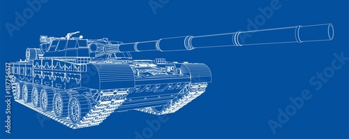 Blueprint of realistic tank