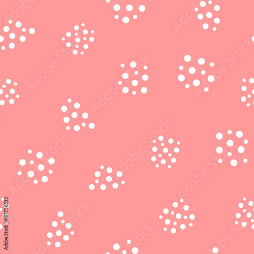 Photography Geometric seamless pattern with randomly scattered round dots