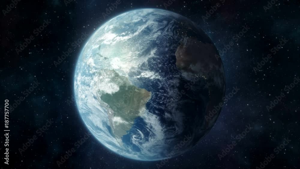 Realistic Earth Rotation - Seamlessly Looped