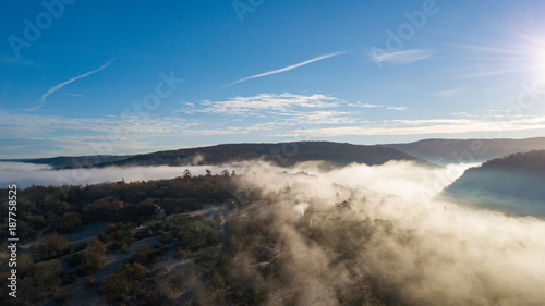 Bruniquel in the clouds
