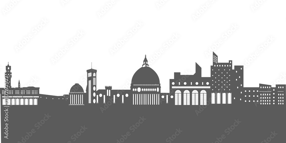 Isolated florence cityscape