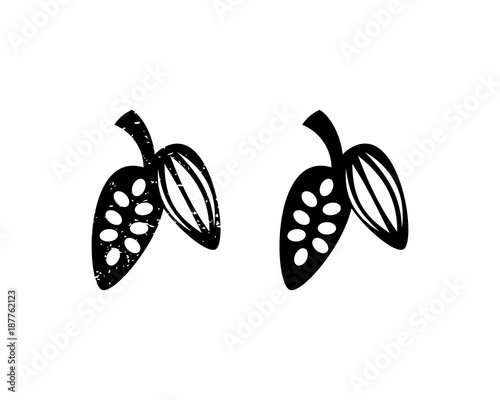 Black Chocolate Fruits with Grunge Effect Illustration Symbol Icon Vector