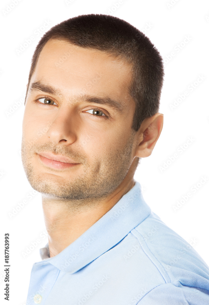 Cheerful young man, over white Cheerful young man, over white
