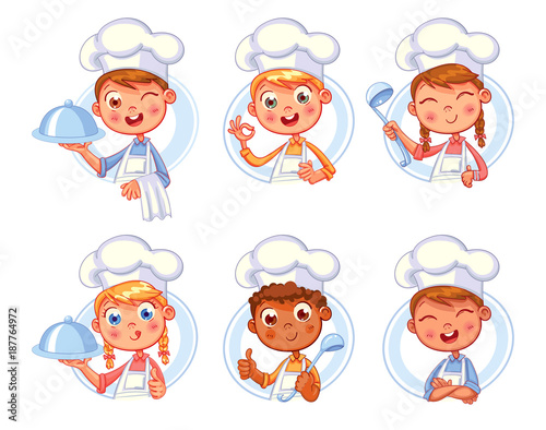 Happy smiling Chef Cook collection