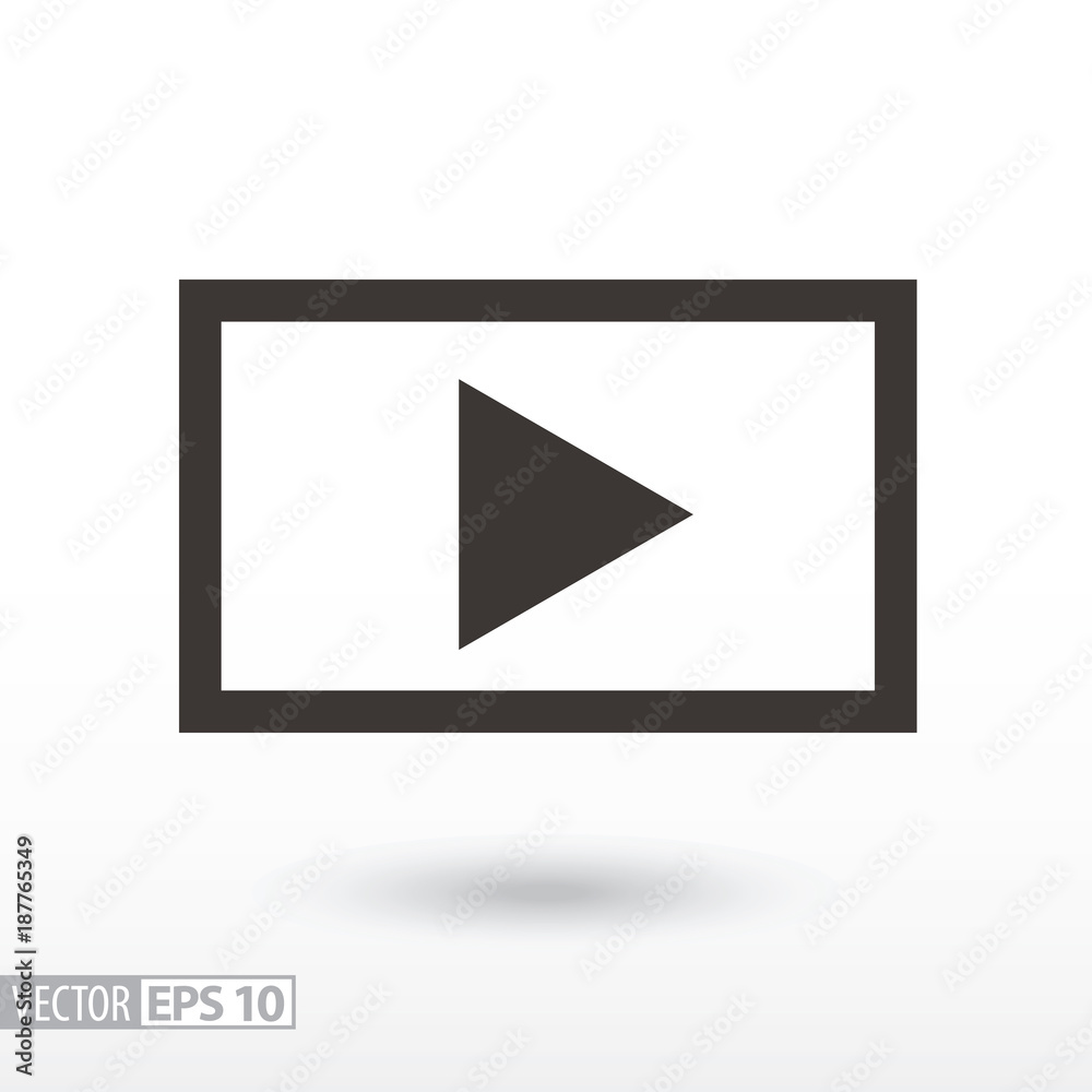 Player flat Icon. Sign video player Player flat Icon. Sign video player