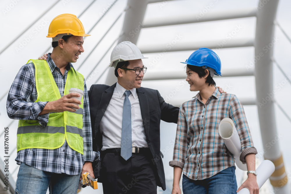 engineering construction teamwork concept : professional engineer work industrial project site engineering construction teamwork concept : professional engineer work industrial project site