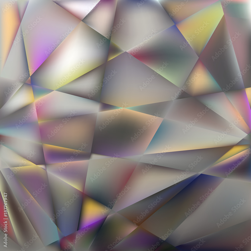 Obraz Geometric background. Crystal. Polygon. Angle. Vector pattern. Light refraction. The edges.