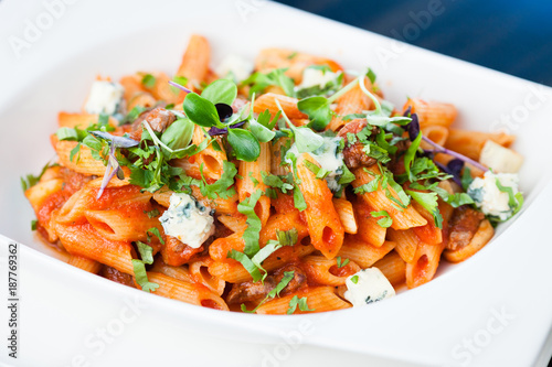Tomato pasta with beef