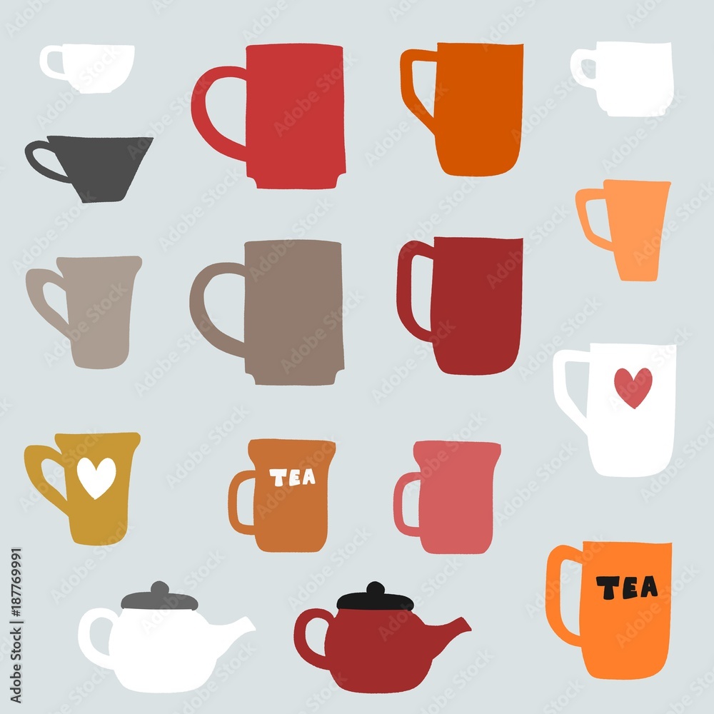 Porcelain mugs and cups Porcelain mugs and cups